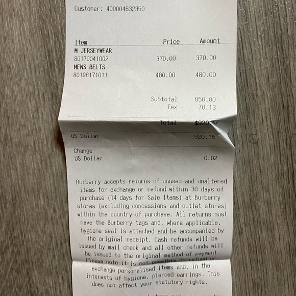 MENS Burberry Belt - Picture 4 of 4